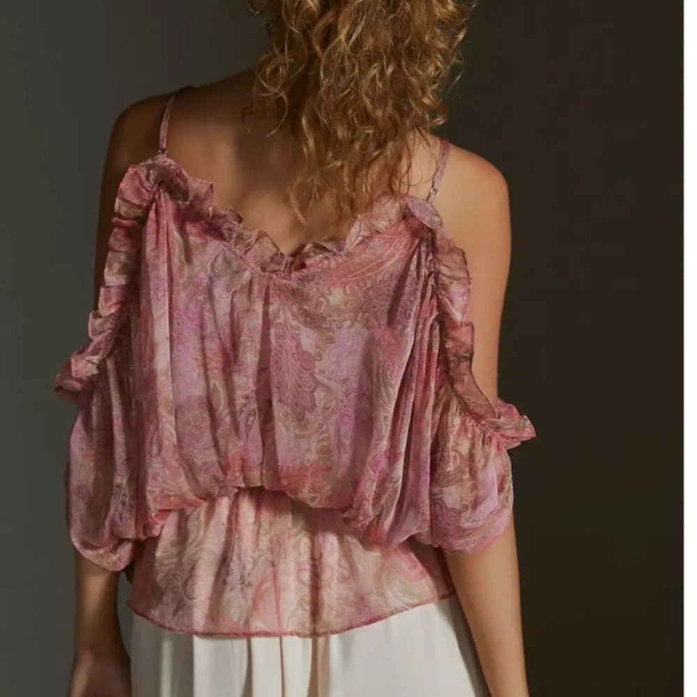Misa Los Angeles NWT Pink Floral Blouse - Picture 4 of 7